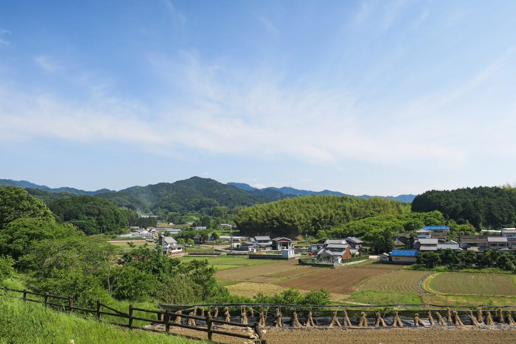 奈良・明日香村 夕方の景色