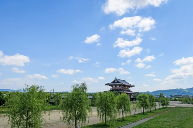 奈良・平城宮跡 天平みはらし館からの眺め